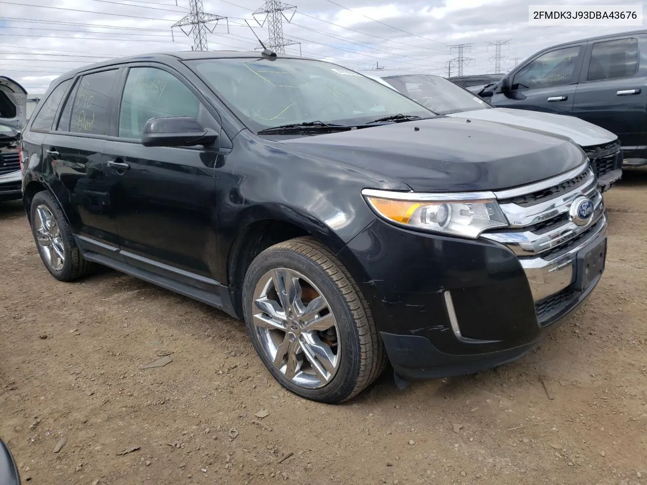 2013 Ford Edge Sel VIN: 2FMDK3J93DBA43676 Lot: 47180184