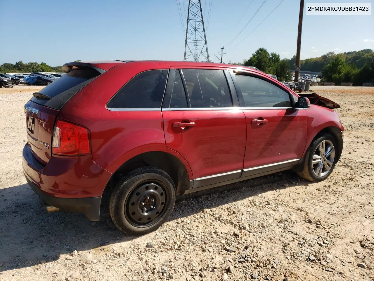 2013 Ford Edge Limited VIN: 2FMDK4KC9DBB31423 Lot: 70292324