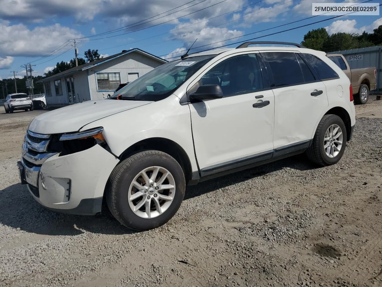 2013 Ford Edge Se VIN: 2FMDK3GC2DBE02289 Lot: 71810764