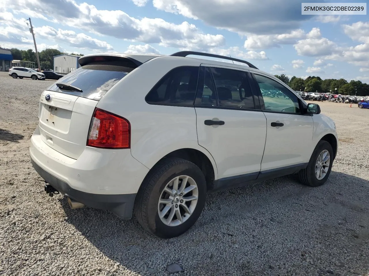 2013 Ford Edge Se VIN: 2FMDK3GC2DBE02289 Lot: 71810764