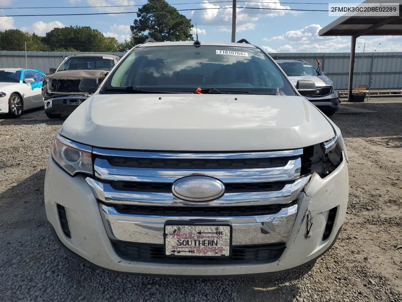 2013 Ford Edge Se VIN: 2FMDK3GC2DBE02289 Lot: 71810764