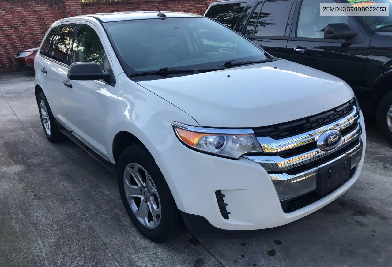 2013 Ford Edge Se VIN: 2FMDK3G90DBC22653 Lot: 72084214