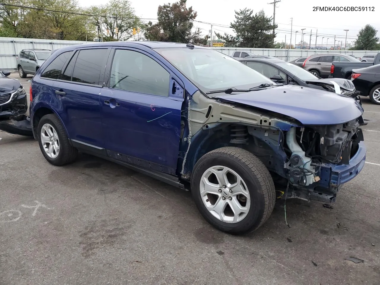 2013 Ford Edge Se VIN: 2FMDK4GC6DBC59112 Lot: 72656604