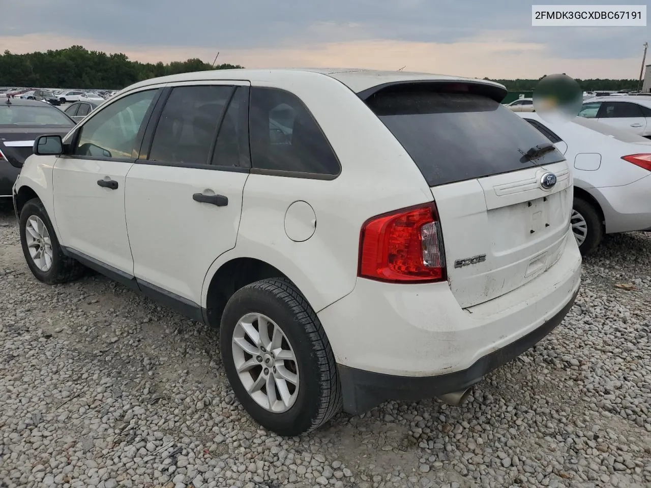 2013 Ford Edge Se VIN: 2FMDK3GCXDBC67191 Lot: 72759474