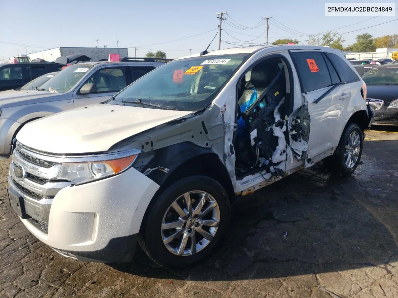 2013 Ford Edge Sel VIN: 2FMDK4JC2DBC24849 Lot: 74727514