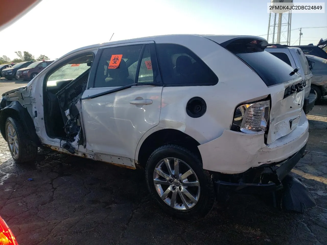 2013 Ford Edge Sel VIN: 2FMDK4JC2DBC24849 Lot: 74727514