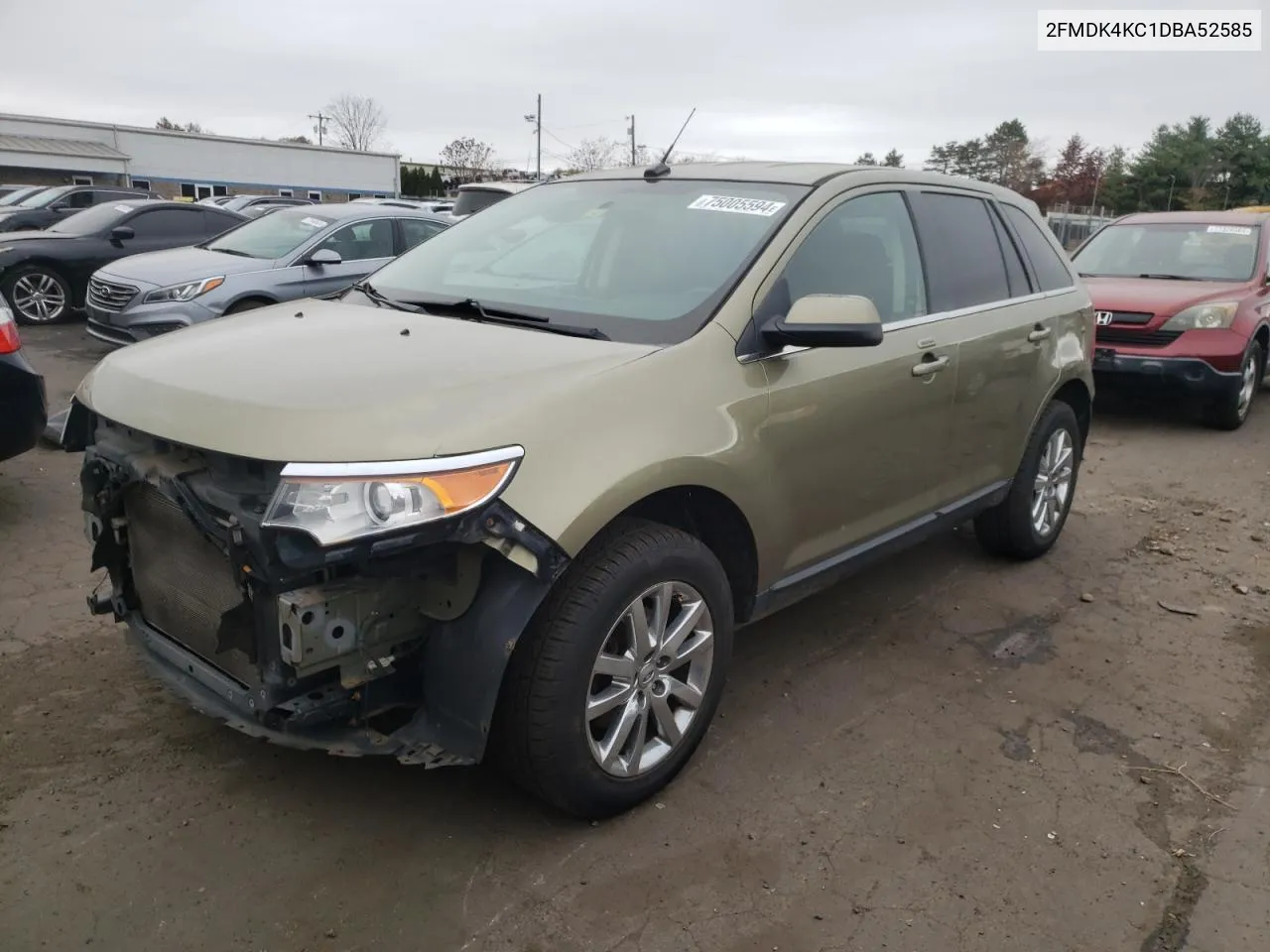 2013 Ford Edge Limited VIN: 2FMDK4KC1DBA52585 Lot: 75005594