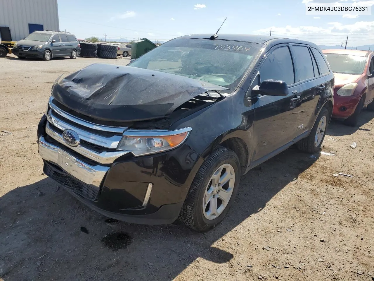 2013 Ford Edge Sel VIN: 2FMDK4JC3DBC76331 Lot: 75133354