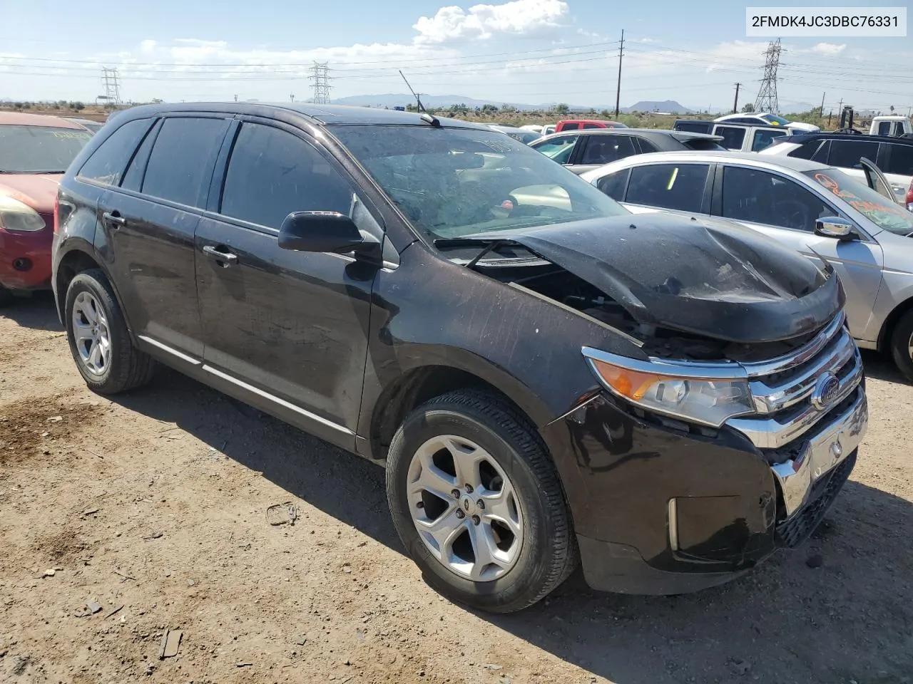 2013 Ford Edge Sel VIN: 2FMDK4JC3DBC76331 Lot: 75133354