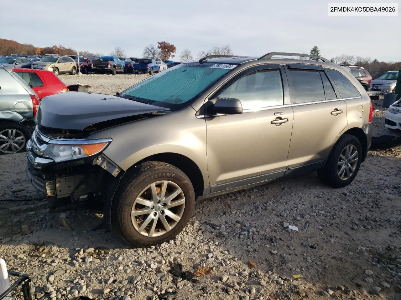 2013 Ford Edge Limited VIN: 2FMDK4KC5DBA49026 Lot: 75311694