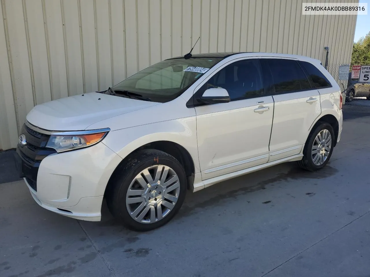 2013 Ford Edge Sport VIN: 2FMDK4AK0DBB89316 Lot: 75448804