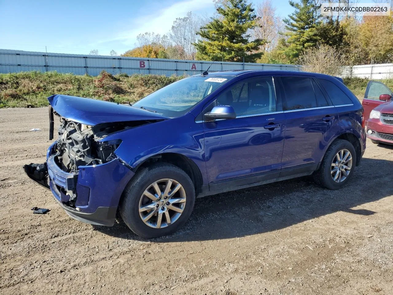 2013 Ford Edge Limited VIN: 2FMDK4KC0DBB02263 Lot: 76538724