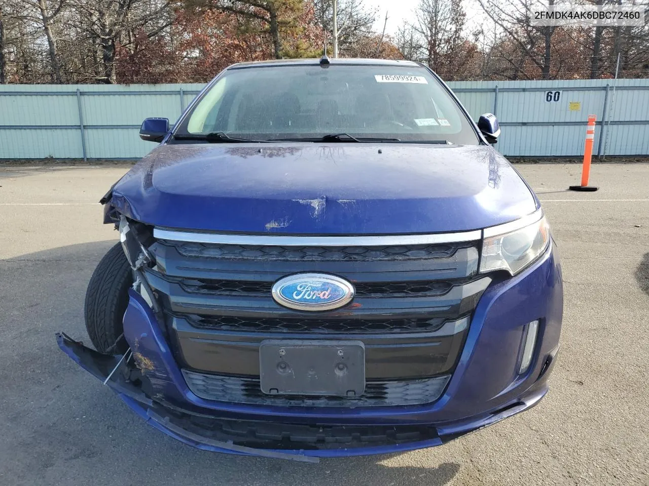 2013 Ford Edge Sport VIN: 2FMDK4AK6DBC72460 Lot: 78599924