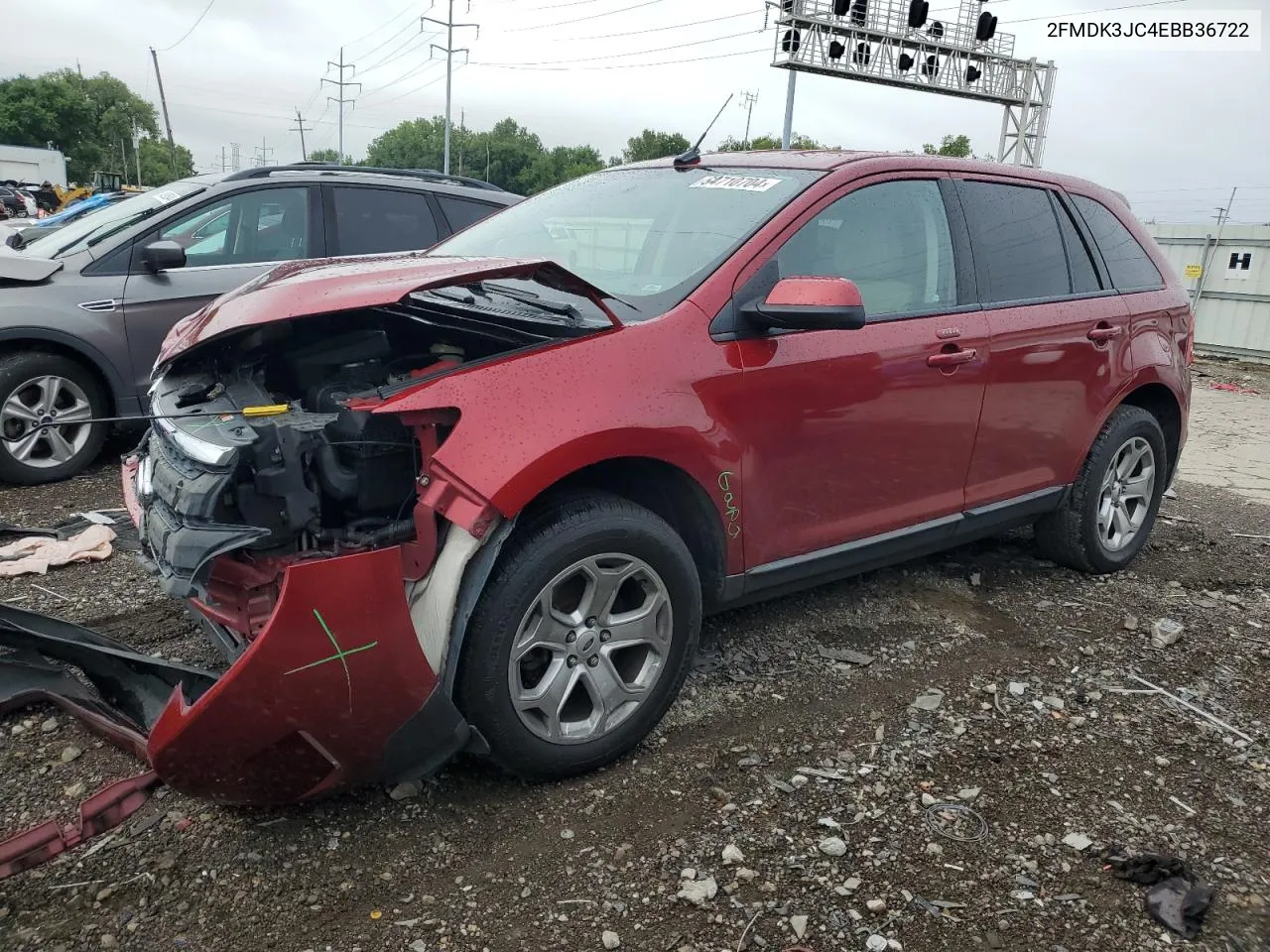 2014 Ford Edge Sel VIN: 2FMDK3JC4EBB36722 Lot: 64710704