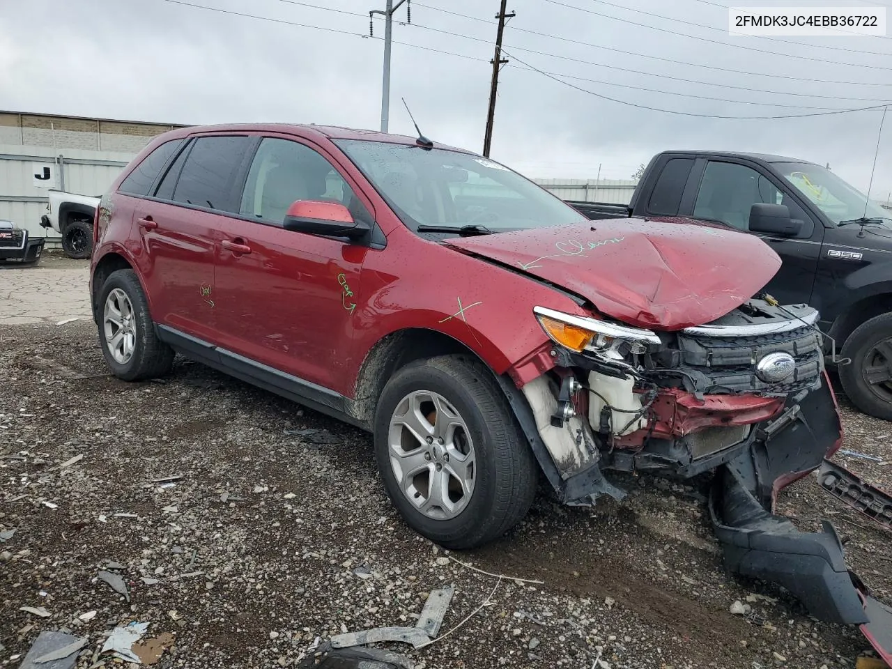 2014 Ford Edge Sel VIN: 2FMDK3JC4EBB36722 Lot: 64710704