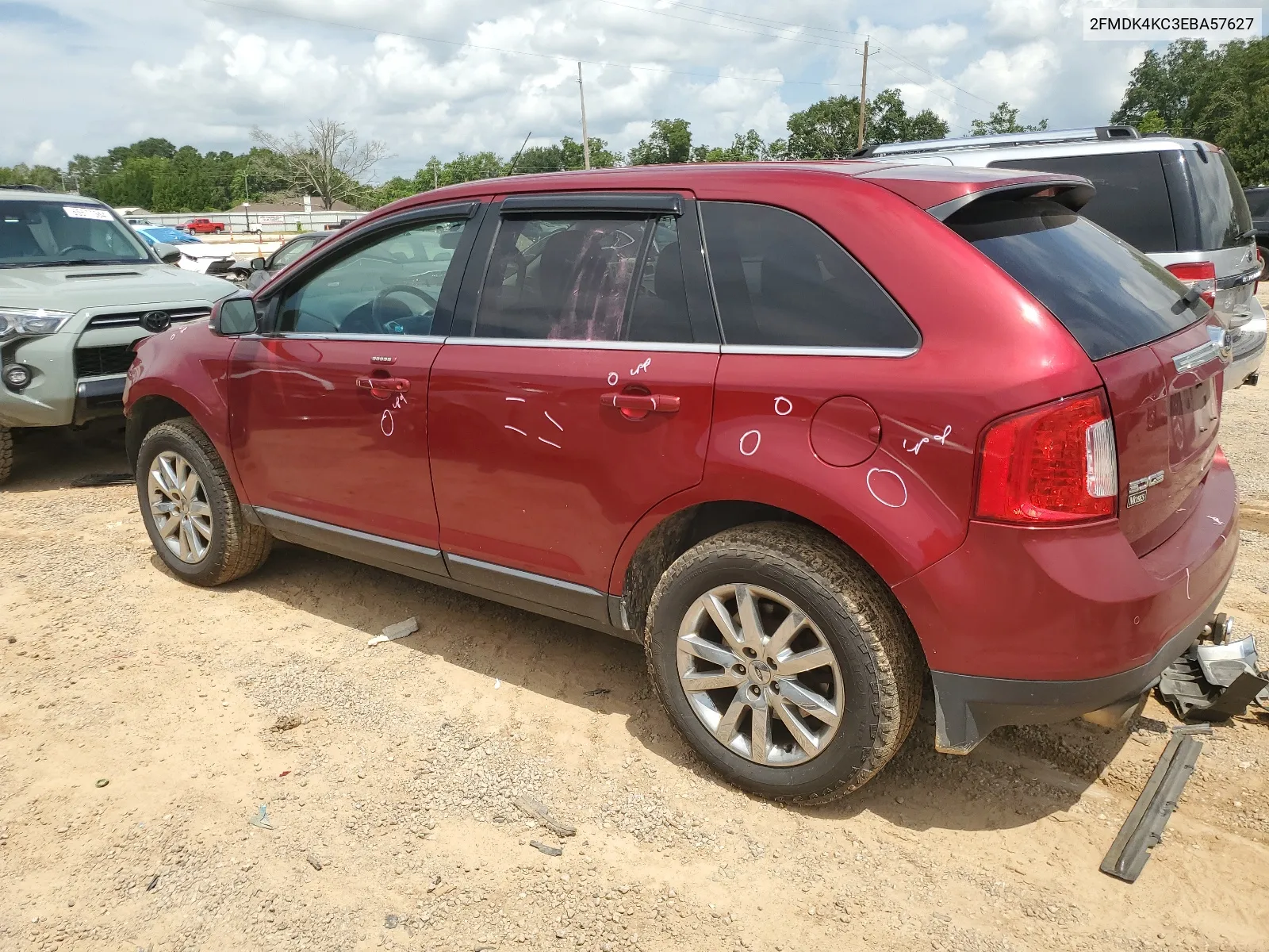 2014 Ford Edge Limited VIN: 2FMDK4KC3EBA57627 Lot: 65367994