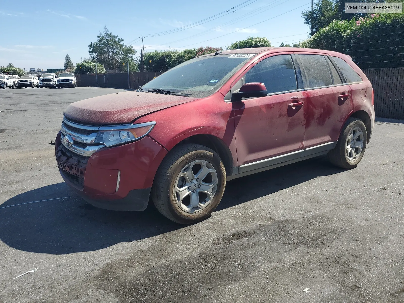 2014 Ford Edge Sel VIN: 2FMDK4JC4EBA38019 Lot: 66188524