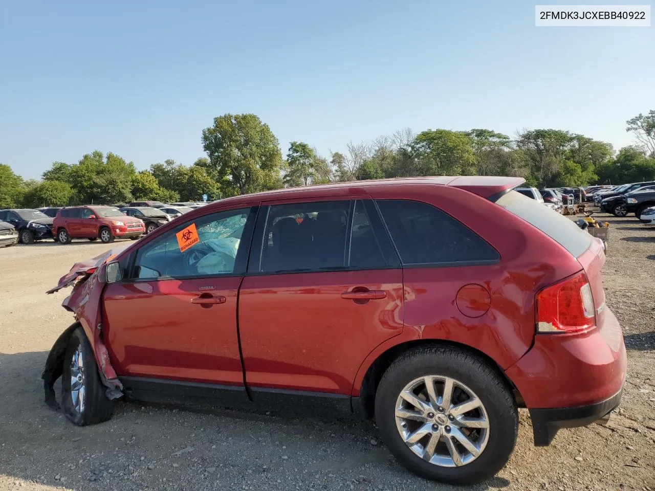 2014 Ford Edge Sel VIN: 2FMDK3JCXEBB40922 Lot: 68697784