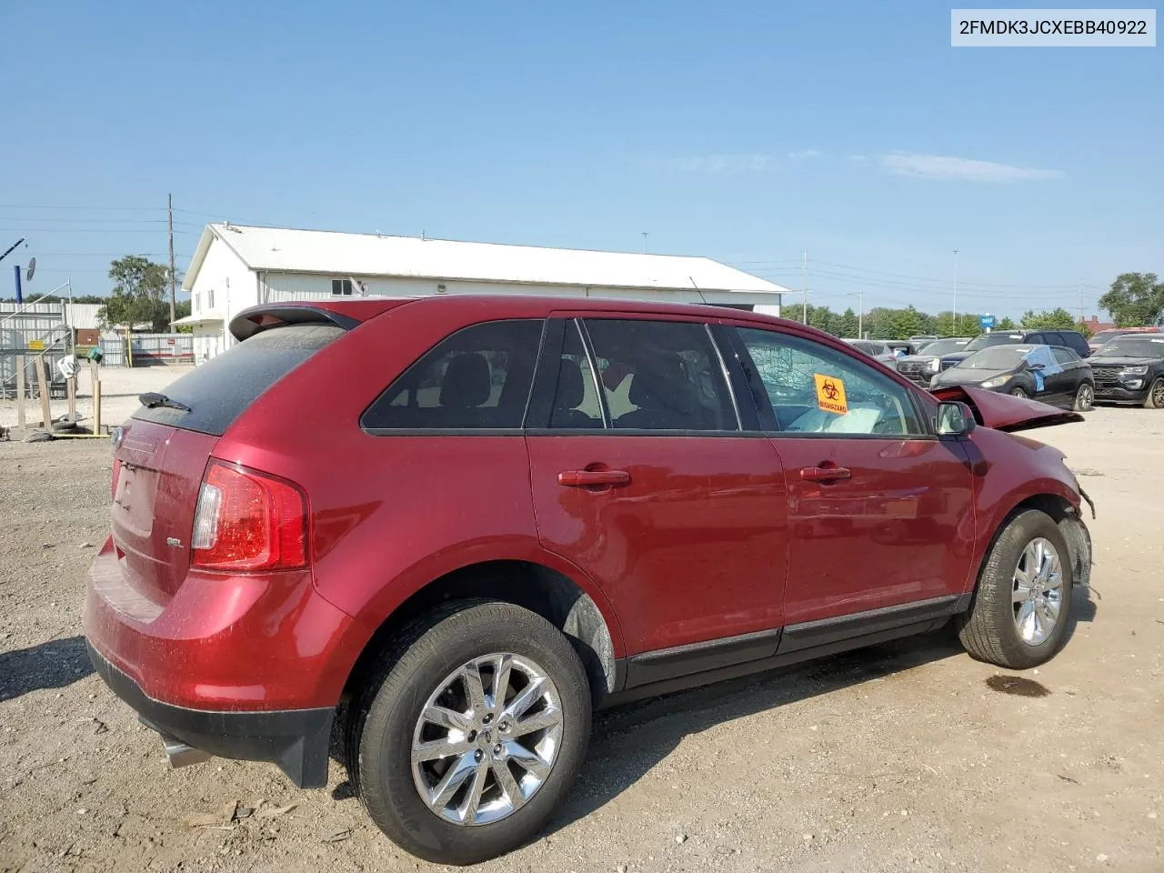 2014 Ford Edge Sel VIN: 2FMDK3JCXEBB40922 Lot: 68697784