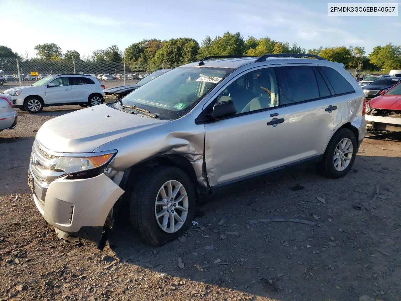 2014 Ford Edge Se VIN: 2FMDK3GC6EBB40567 Lot: 70166544