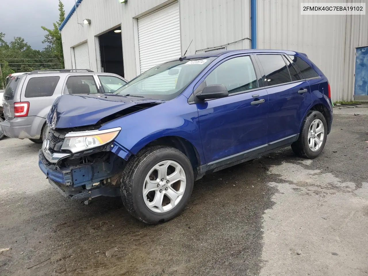 2014 Ford Edge Se VIN: 2FMDK4GC7EBA19102 Lot: 71220674