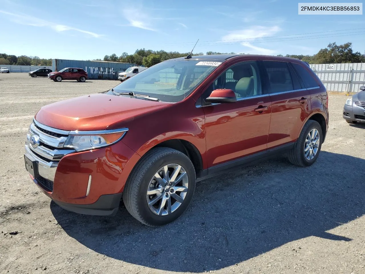 2014 Ford Edge Limited VIN: 2FMDK4KC3EBB56853 Lot: 72246934