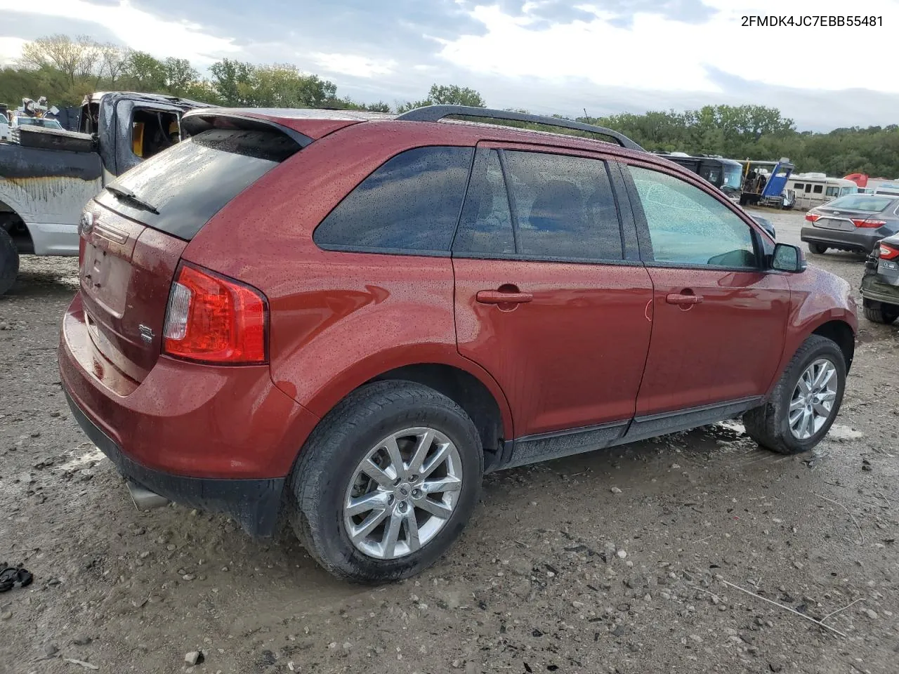 2014 Ford Edge Sel VIN: 2FMDK4JC7EBB55481 Lot: 72613614