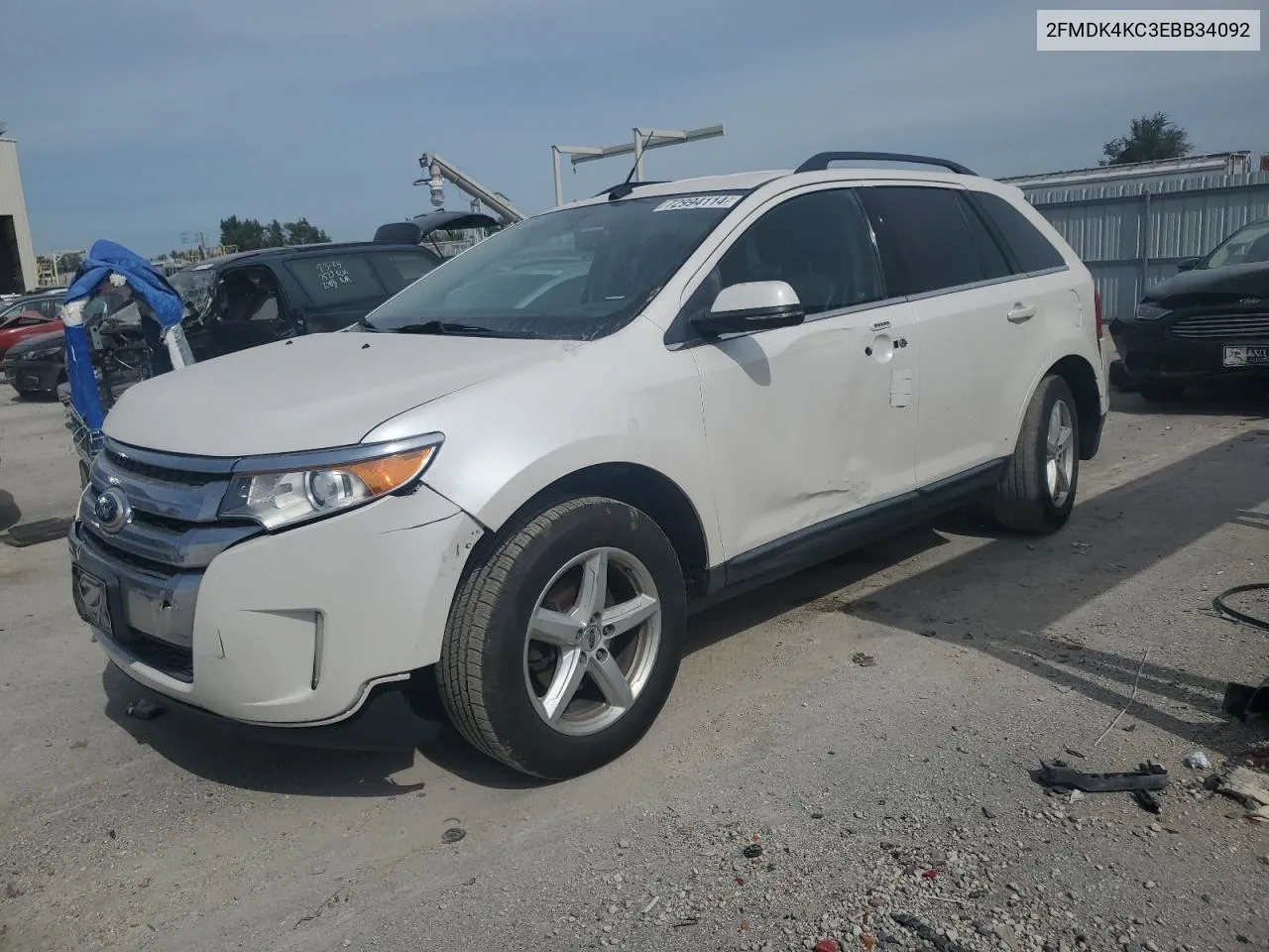 2014 Ford Edge Limited VIN: 2FMDK4KC3EBB34092 Lot: 72994114