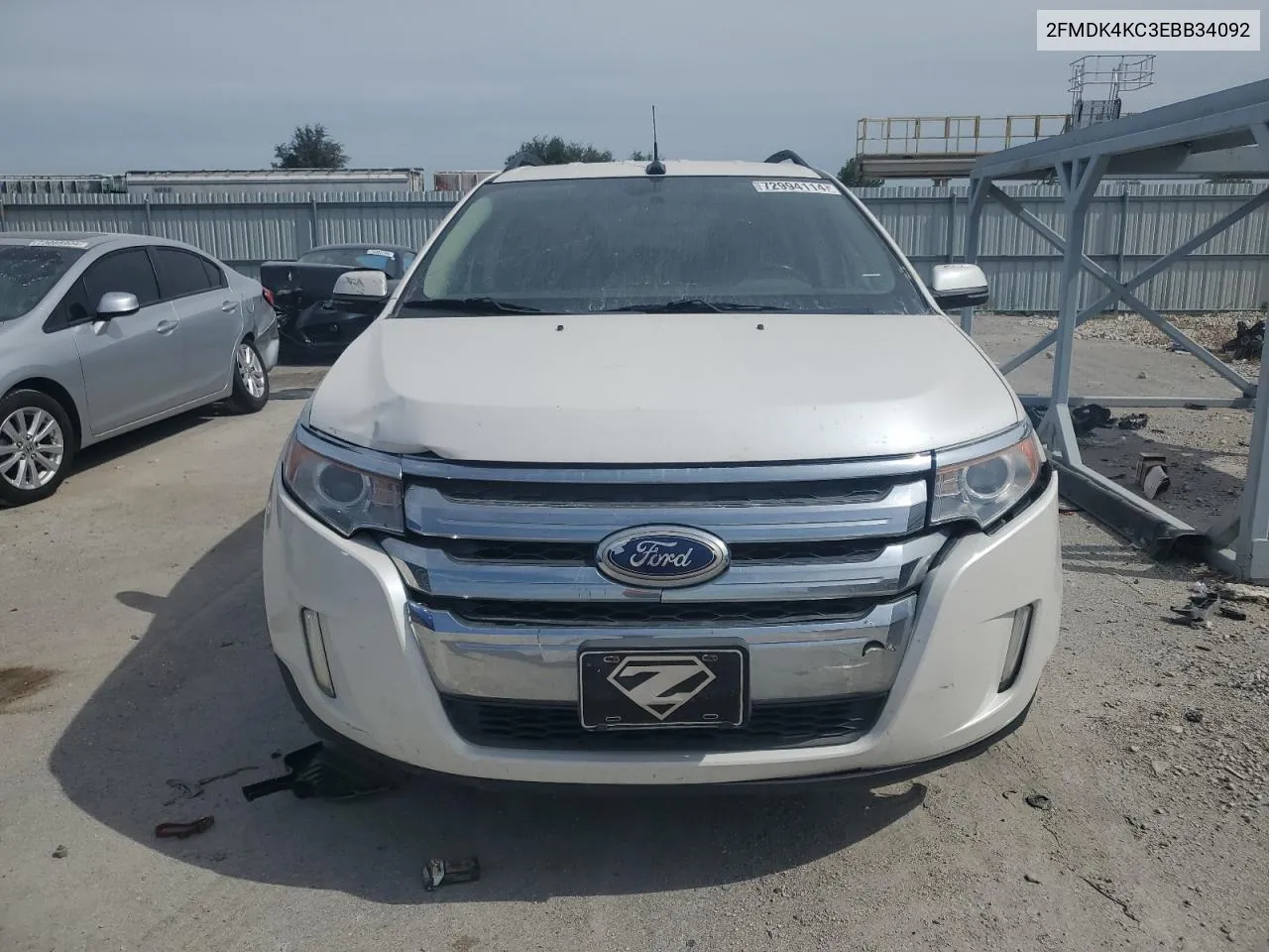 2014 Ford Edge Limited VIN: 2FMDK4KC3EBB34092 Lot: 72994114