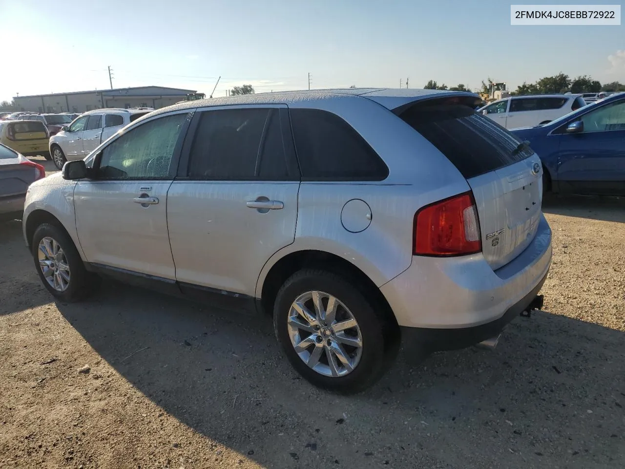 2014 Ford Edge Sel VIN: 2FMDK4JC8EBB72922 Lot: 74127614