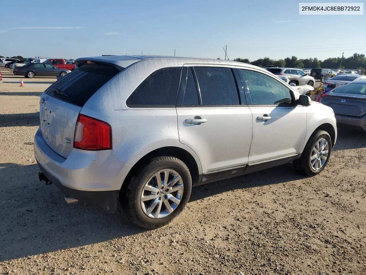 2014 Ford Edge Sel VIN: 2FMDK4JC8EBB72922 Lot: 74127614