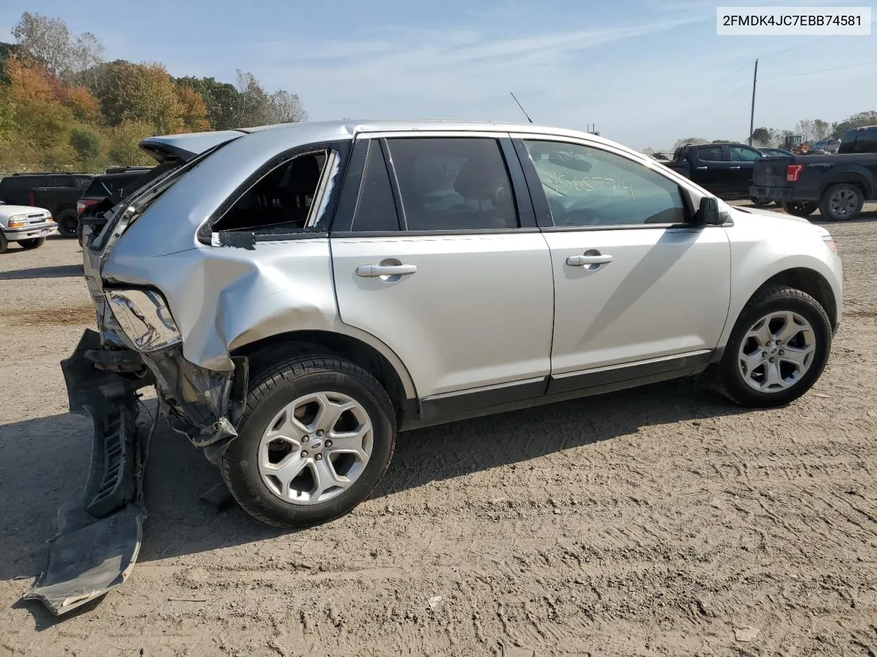 2014 Ford Edge Sel VIN: 2FMDK4JC7EBB74581 Lot: 75687714