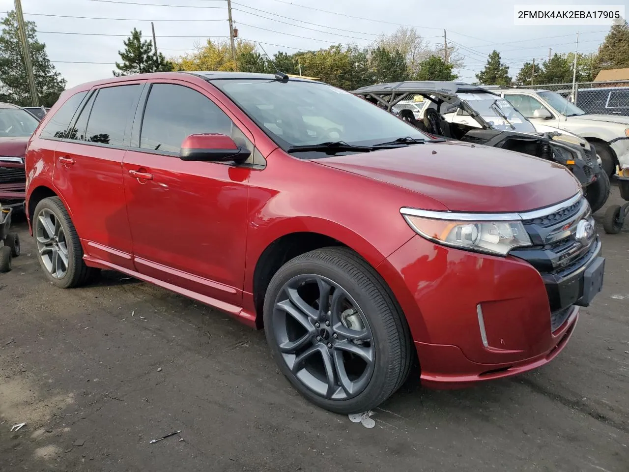 2014 Ford Edge Sport VIN: 2FMDK4AK2EBA17905 Lot: 75877994