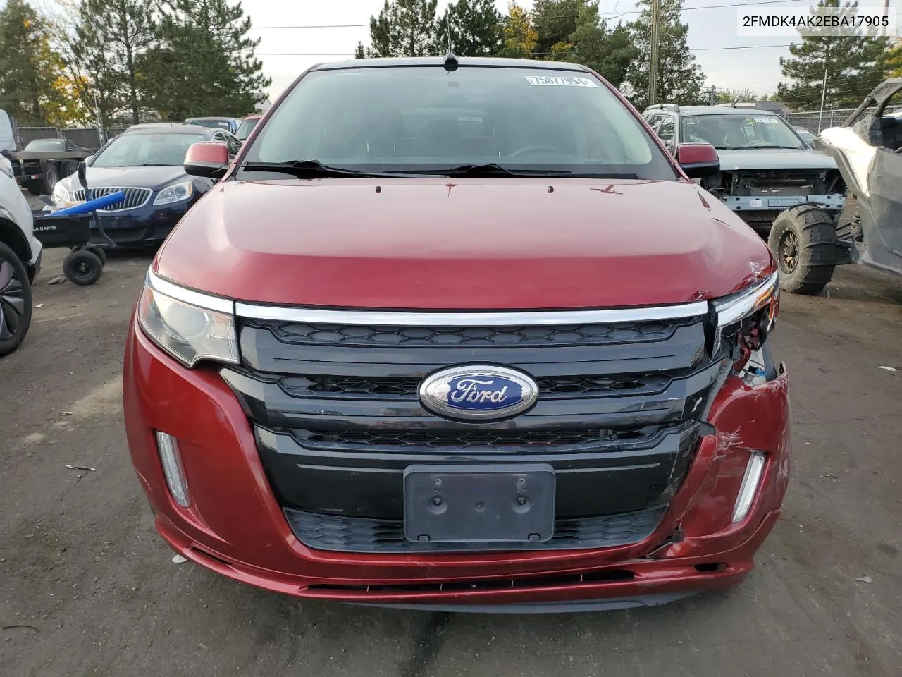 2014 Ford Edge Sport VIN: 2FMDK4AK2EBA17905 Lot: 75877994