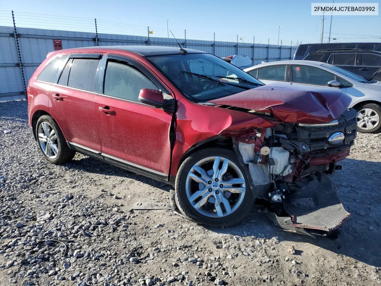 2014 Ford Edge Sel VIN: 2FMDK4JC7EBA03992 Lot: 76445684