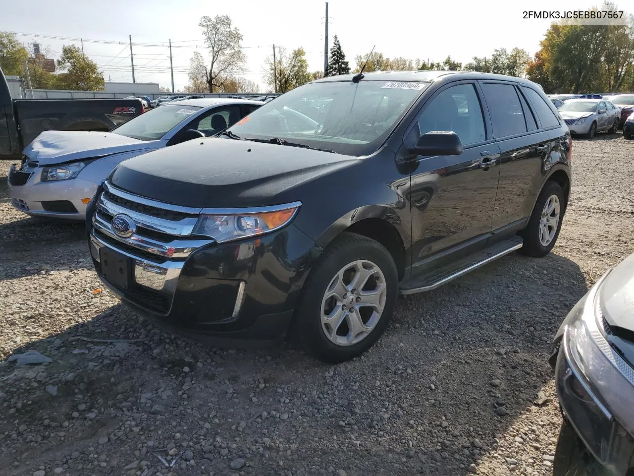 2014 Ford Edge Sel VIN: 2FMDK3JC5EBB07567 Lot: 76702354