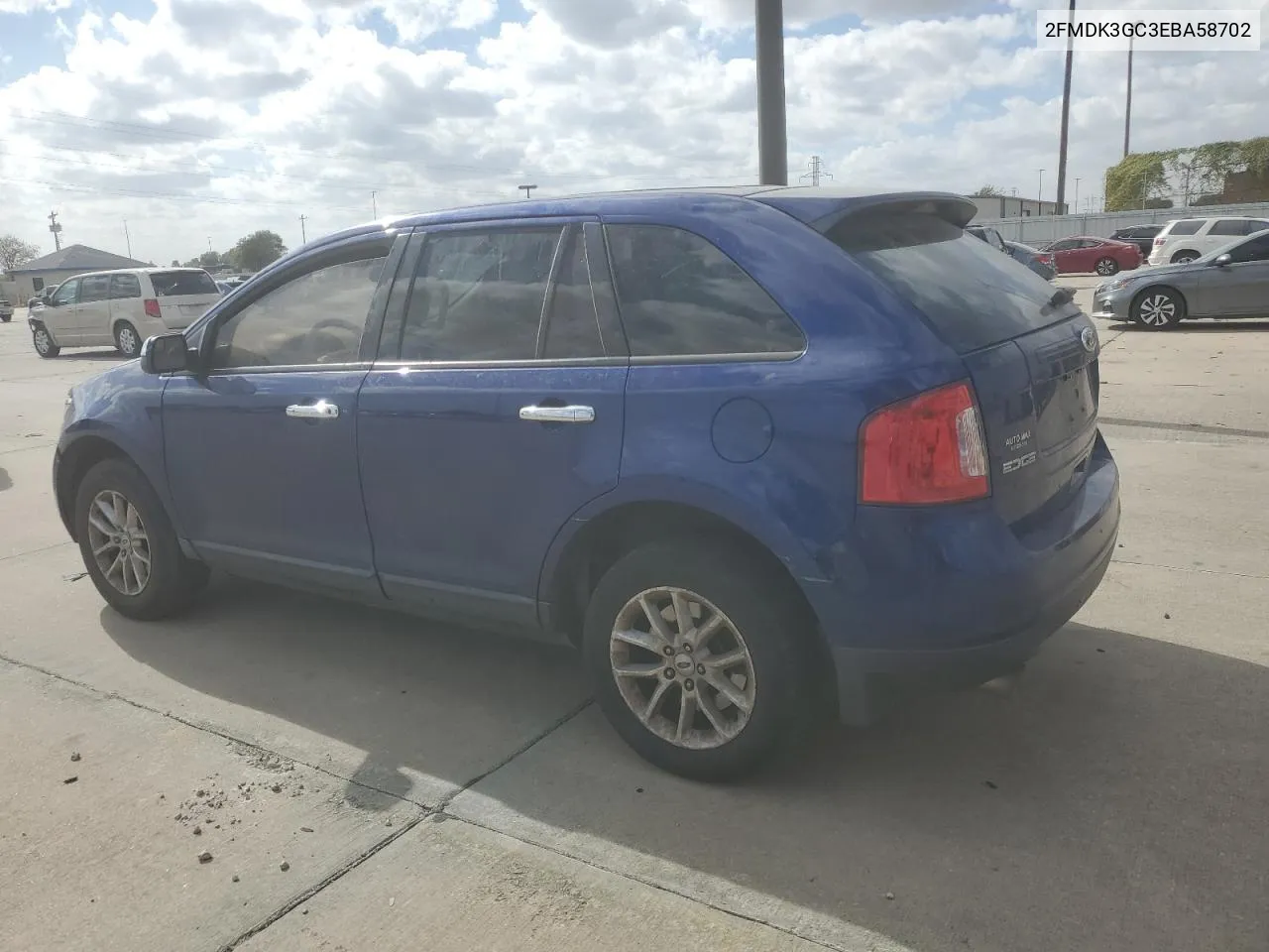 2014 Ford Edge Se VIN: 2FMDK3GC3EBA58702 Lot: 77542364