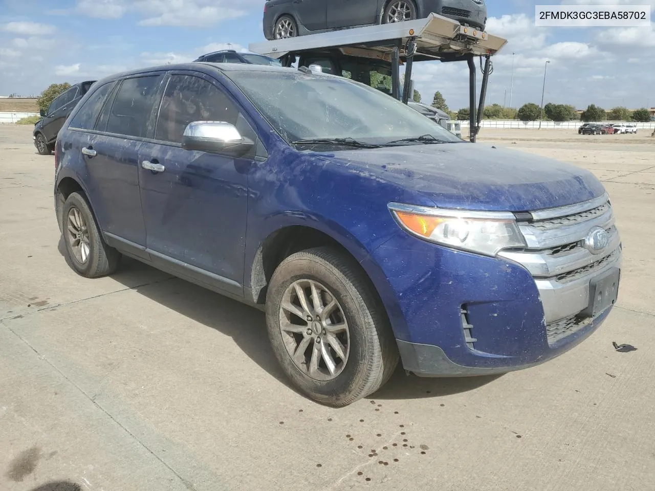 2014 Ford Edge Se VIN: 2FMDK3GC3EBA58702 Lot: 77542364