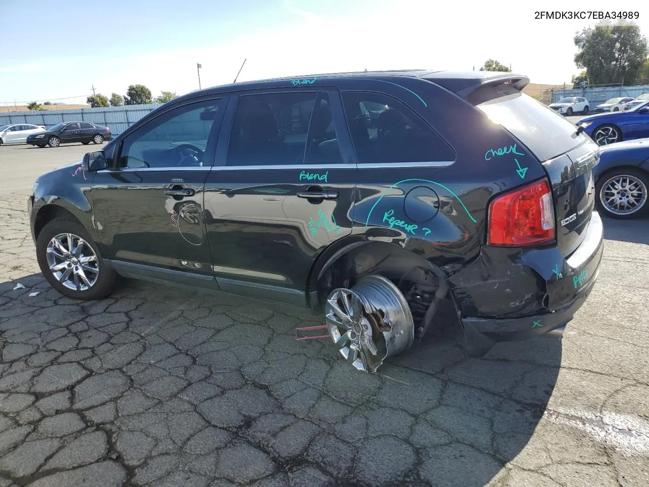 2014 Ford Edge Limited VIN: 2FMDK3KC7EBA34989 Lot: 78459144