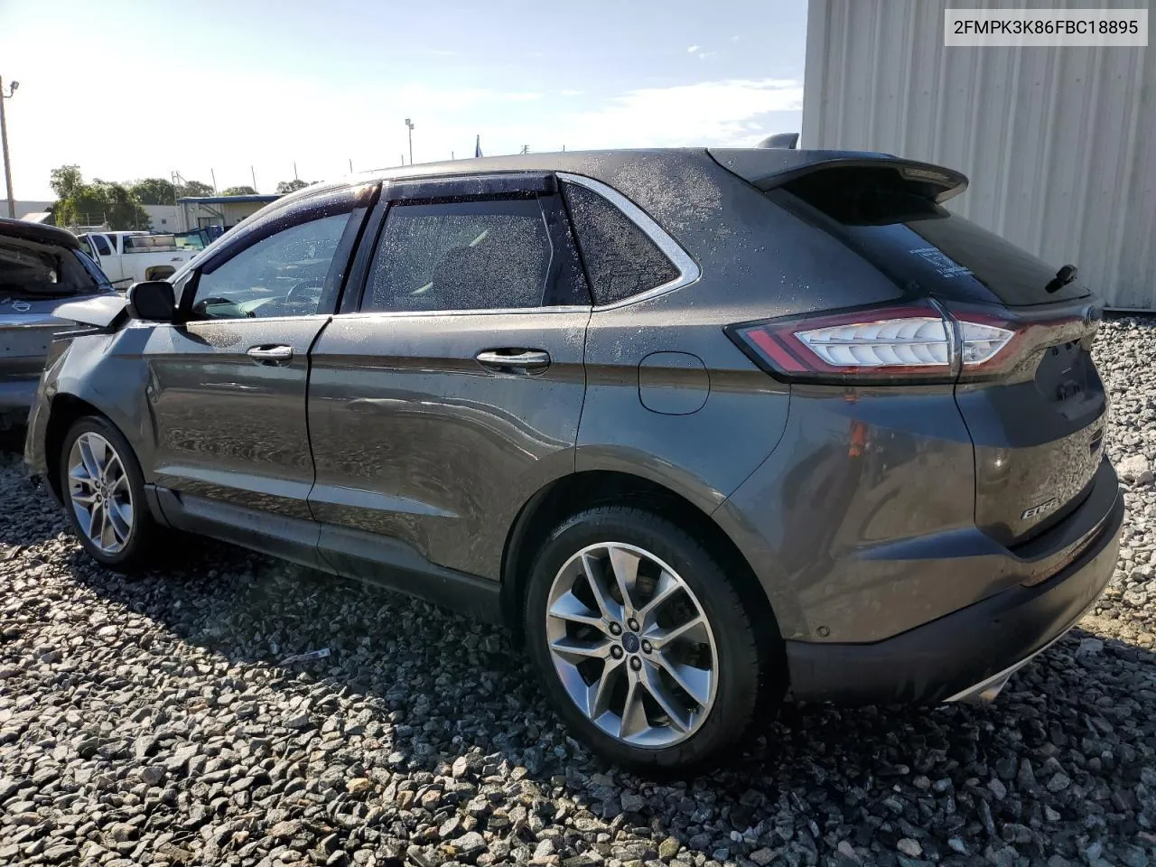 2015 Ford Edge Titanium VIN: 2FMPK3K86FBC18895 Lot: 50805974