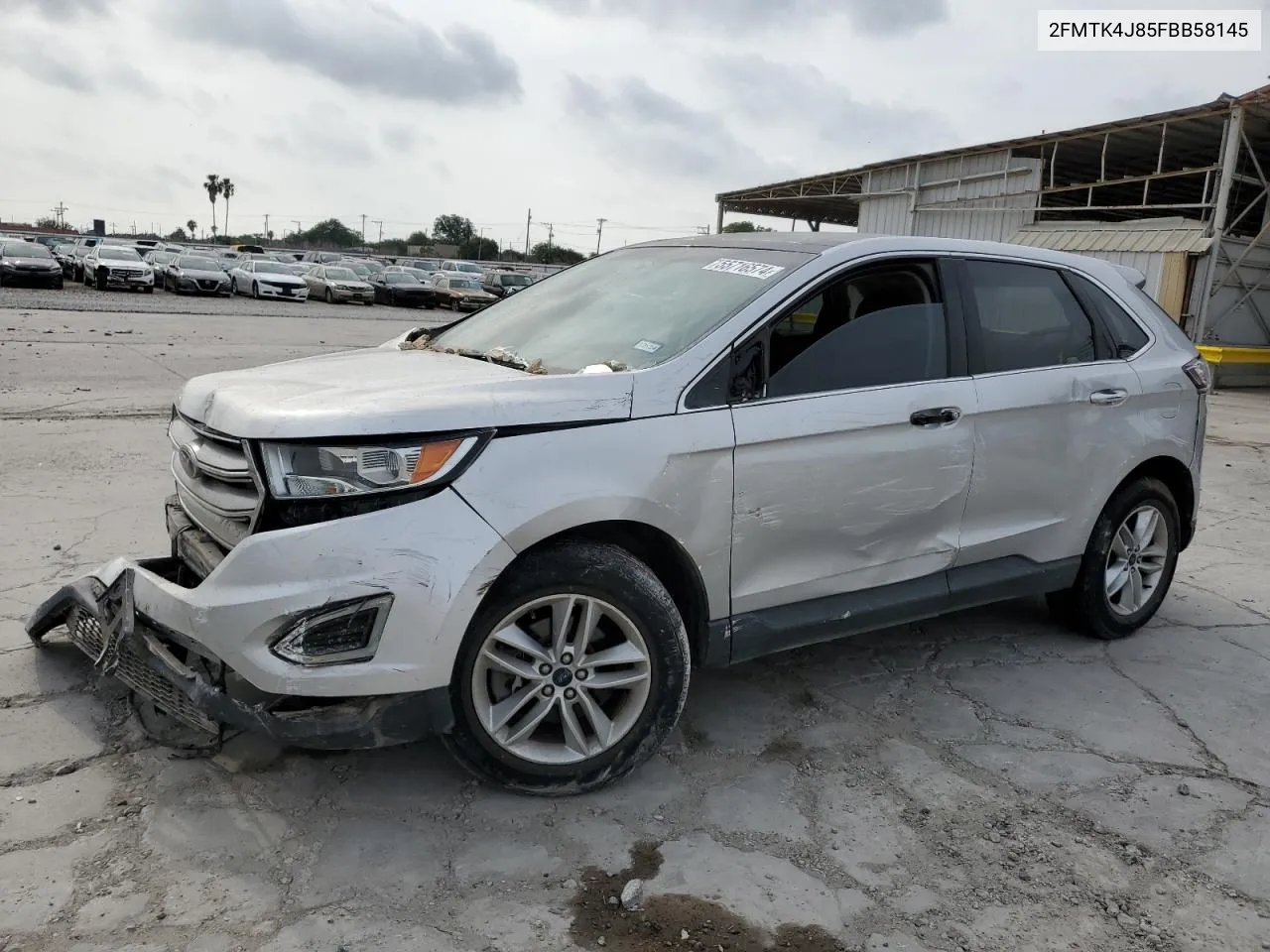 2015 Ford Edge Sel VIN: 2FMTK4J85FBB58145 Lot: 55716574