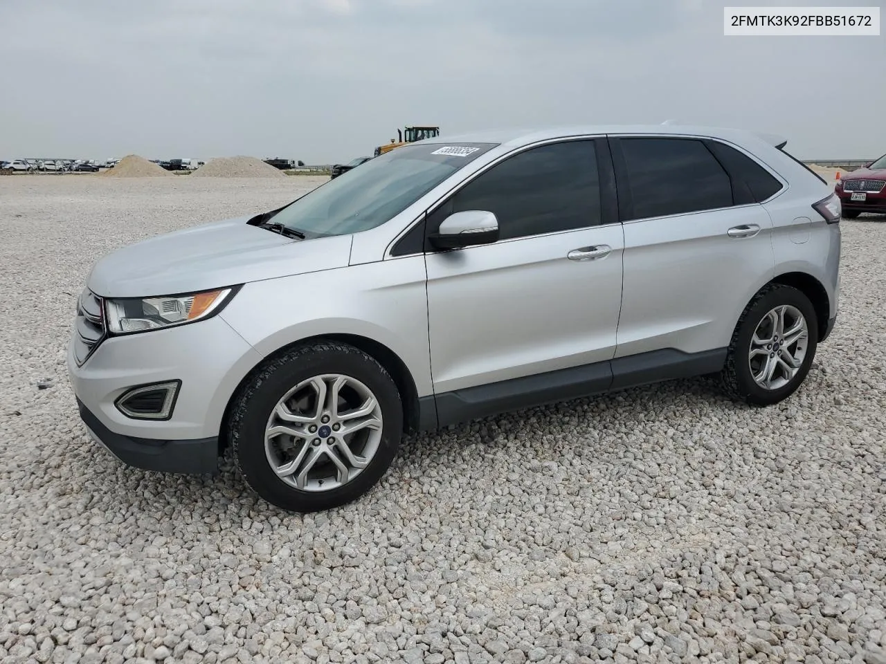 2015 Ford Edge Titanium VIN: 2FMTK3K92FBB51672 Lot: 55886354