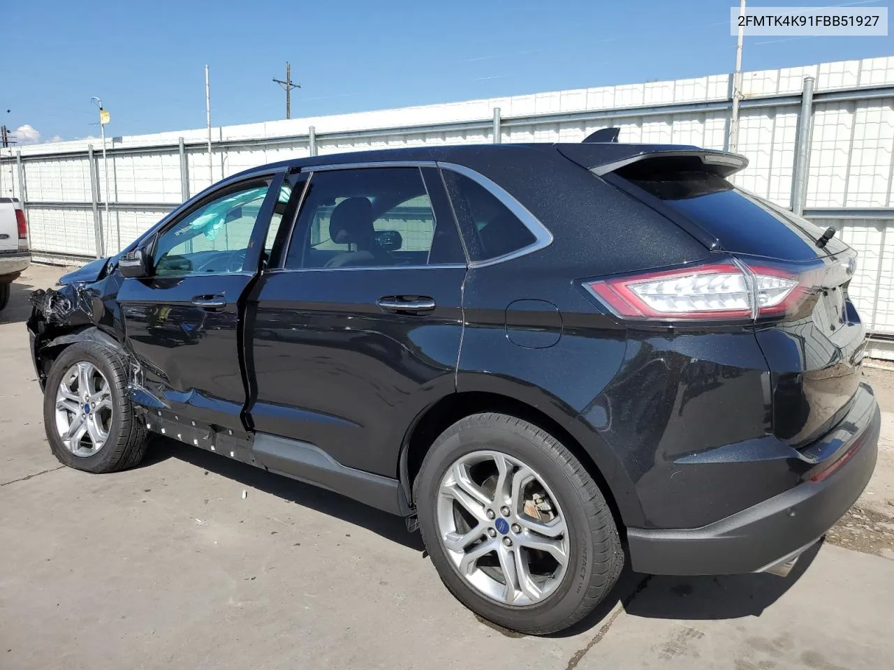 2015 Ford Edge Titanium VIN: 2FMTK4K91FBB51927 Lot: 56566734