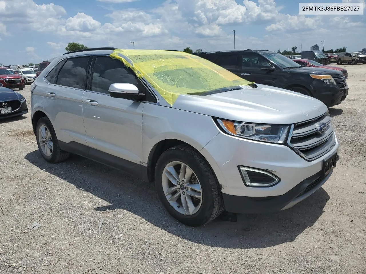 2015 Ford Edge Sel VIN: 2FMTK3J86FBB27027 Lot: 62390204