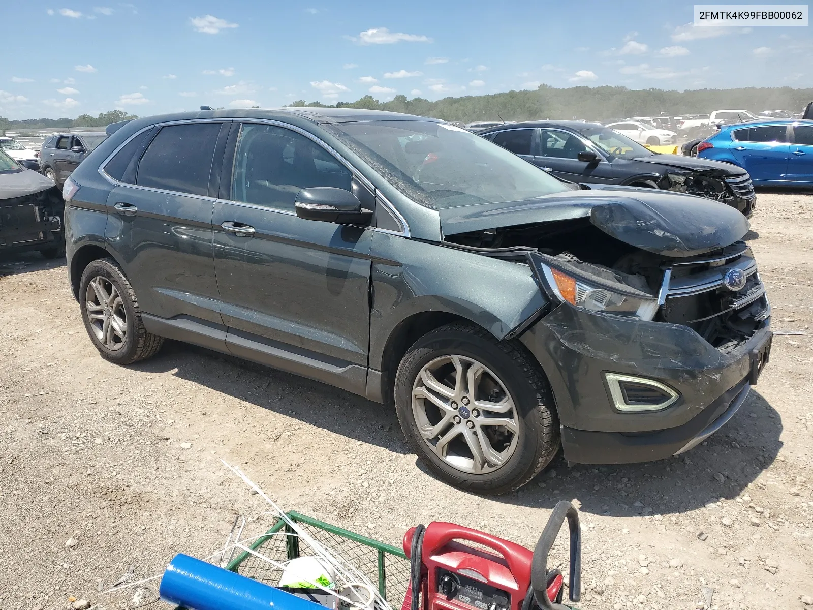 2015 Ford Edge Titanium VIN: 2FMTK4K99FBB00062 Lot: 63881204