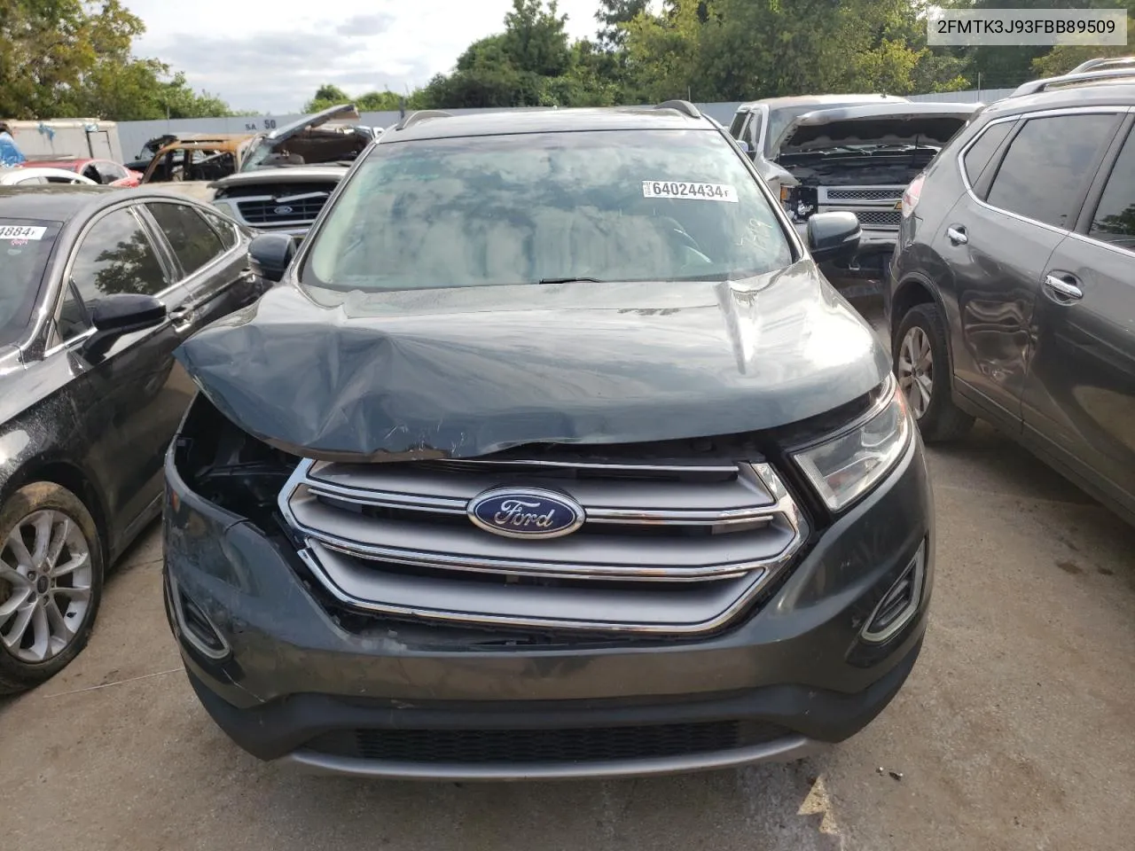 2015 Ford Edge Sel VIN: 2FMTK3J93FBB89509 Lot: 64024434