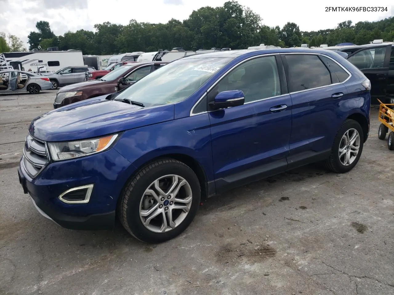 2015 Ford Edge Titanium VIN: 2FMTK4K96FBC33734 Lot: 64819014