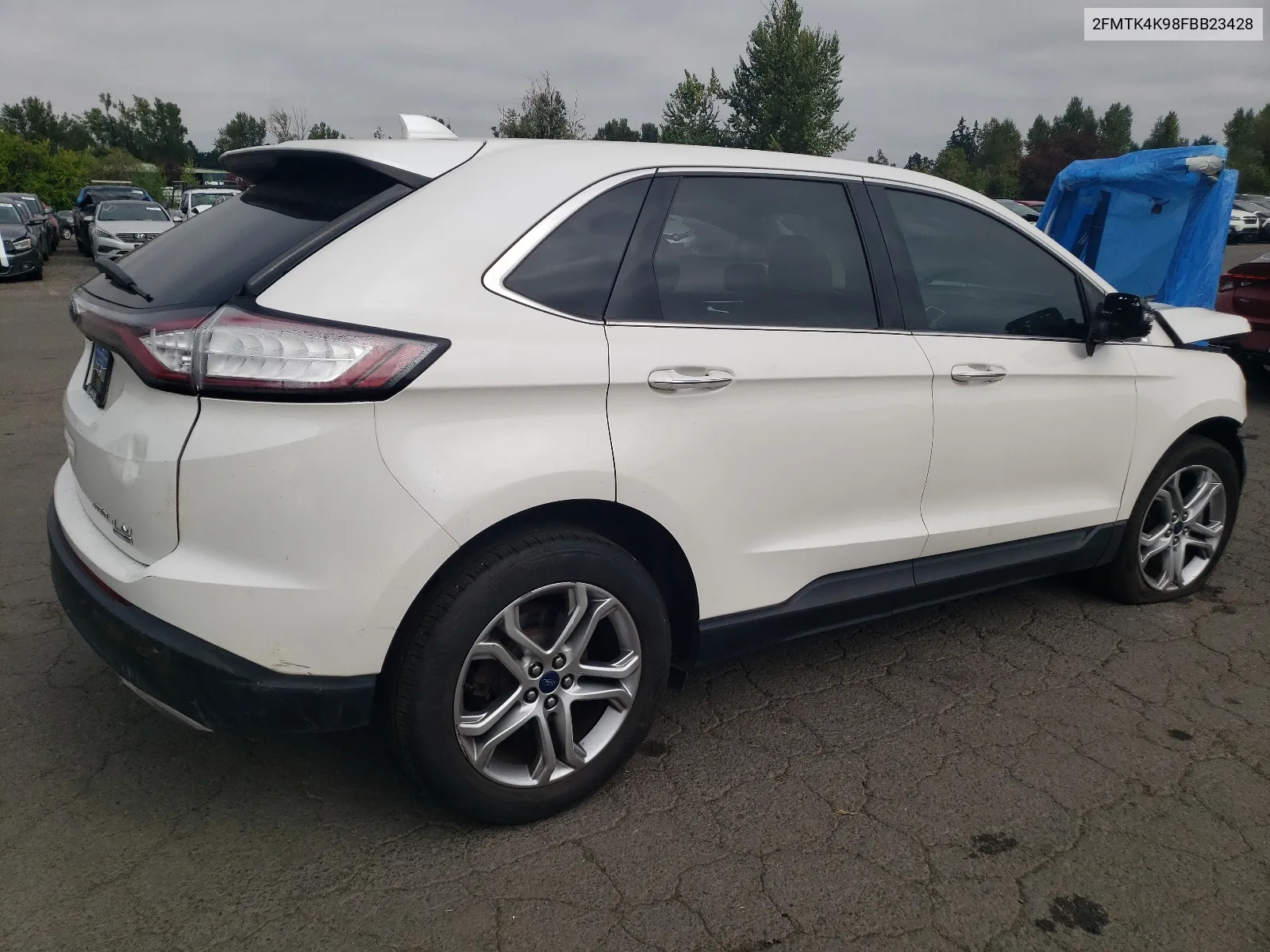 2015 Ford Edge Titanium VIN: 2FMTK4K98FBB23428 Lot: 65381384