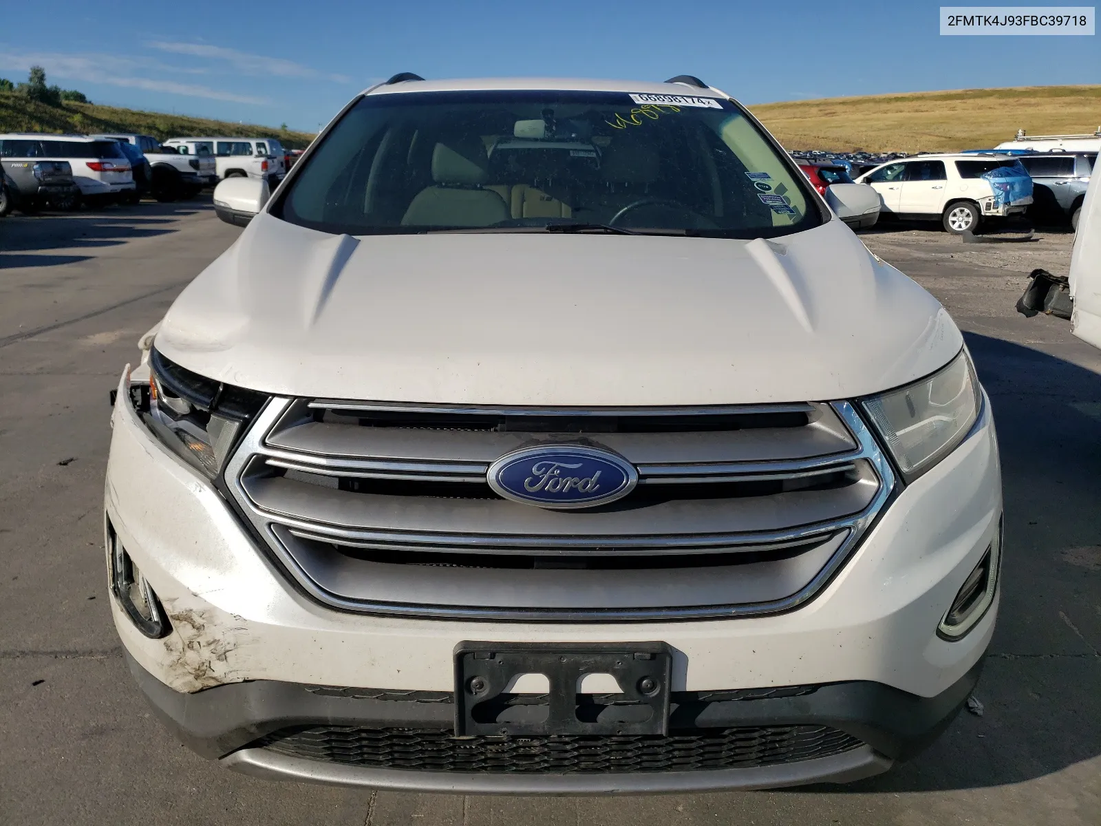 2015 Ford Edge Sel VIN: 2FMTK4J93FBC39718 Lot: 66898174