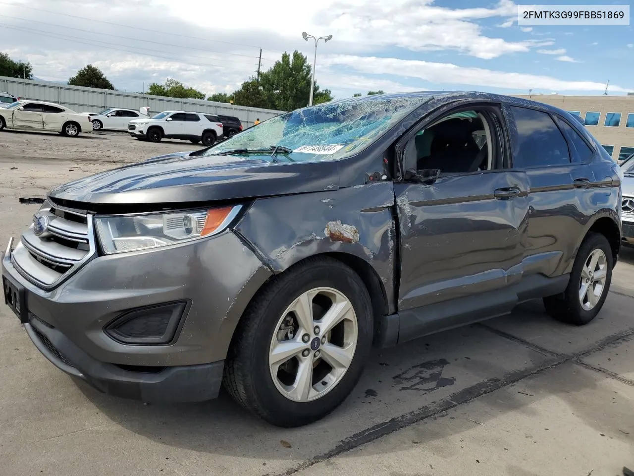 2015 Ford Edge Se VIN: 2FMTK3G99FBB51869 Lot: 67149544